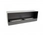 Built in fireplace with slim edges