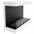 Dakota - White three-sided wall mounted fireplace