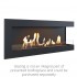 Corner bio fireplace of painted steel 120 cm