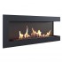 Corner bio fireplace of painted steel 120 cm