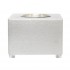 Small, tabletop bio fireplace of stainless steel
