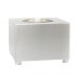 Small, tabletop bio fireplace of stainless steel