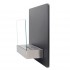 Elegant wall mounted fireplace in striking black