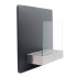 Elegant wall mounted fireplace in striking black