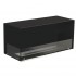 Foco Corner Left 1000 - Modern corner bioethanol fireplace with a sleek black frame and vibrant flames.