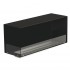 Foco Corner Left 1200 - Modern corner bioethanol fireplace with a sleek black frame and vibrant flames.