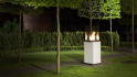 Outdoor gas fireplace
