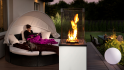 Outdoor gas fireplace
