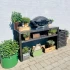 Kabeltromlen  Wooden Grill Table - Black - 120 cm