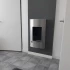 Uniquely designed bio ethanol wall fireplace with a glass window panel