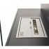 Bioethanol fireplace in stainless steel that can be freestanding or wall mounted.