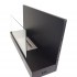 Bioethanol fireplace in stainless steel that can be freestanding or wall mounted.