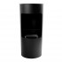Montgomery Black open free-standing bioethanol fireplace in wood stove design