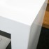 White freestanding bioethanol fireplace 120cm