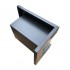 Left-sided 50 cm black ethanol fireplace 1.5 L