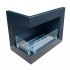 Left-sided 50 cm black ethanol fireplace 1.5 L