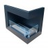 Right-sided black bio fireplace 50 cm