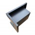 Right-sided black bio fireplace 50 cm