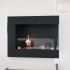 Right-sided black bio fireplace 50 cm