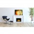 Classic 75cm LED fireplace in black for flush mounting.