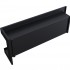 Corner bio fireplace of painted steel 120 cm