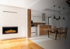 Professional electric LED fireplace for mounting