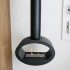 Toronto Black two-sided ceiling mounted bioethanol fireplace