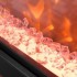 Long electric fireplace wall
