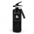 Stylish black fire extinguisher 2 kg classic model