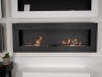 Murus 1600 - Thin Black Wall-mounted Bioethanol Fireplace