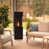 Planika Arcticon Black - Free-standing remote controlled Burning Ethanol Vapors bioethanol fireplace