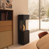 Planika Arcticon Black - Free-standing remote controlled Burning Ethanol Vapors bioethanol fireplace