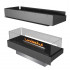 Planika Forma 1000 Island built-in bioethanol fireplace with a flame-view from all sides