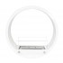 White circular bio fireplace for built-in with a burn time on ca. 4 hours