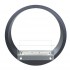 Black circular built-in fireplace with 3 hours burning time