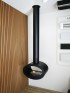 Toronto Black two-sided ceiling mounted bioethanol fireplace