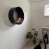 Delaware Black - Round Wall-mounted bioethanol fireplace