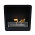 Black Square Bioethanol Fireplace for the Wall