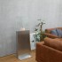 Standing bio fireplace in steel and glass