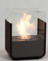 Small table bio fireplace in black