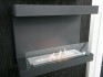 Dakota - Black three sided bioethanol fireplace 90 cm wide
