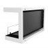 White three-sided wall mounted bio fireplace 120 cm