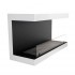 White three-sided wall mounted bio fireplace 120 cm