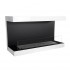 White three-sided wall mounted bio fireplace 120 cm
