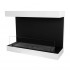 Dakota - White three-sided wall mounted fireplace