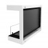 Dakota - White three-sided wall mounted fireplace