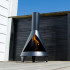 Bio ethanol fireplace in the design of a wood burner