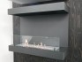 Dakota - Black three sided bioethanol fireplace 90 cm wide