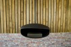 Black UFO-60 Hein & Haugaard handcrafted ceiling-mounted fireplace