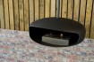 Black UFO-60 Hein & Haugaard handcrafted ceiling-mounted fireplace